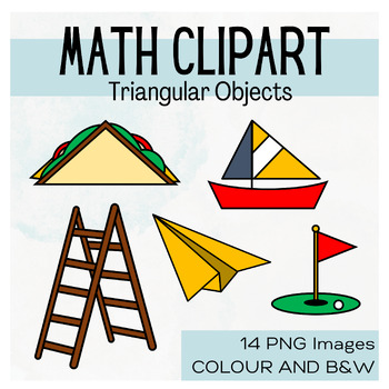 triangle objects clipart black and white