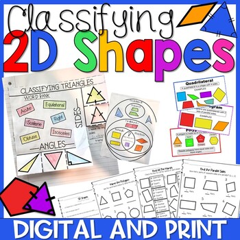 Preview of 2D SHAPES PACK - Classifying Triangles - Quadrilaterals - Polygons - Geometry