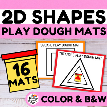 Playdough SHAPES Play Dough Mats - Playdoh Shapes Practice