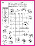 2D SHAPES / POLYGONS Crossword Puzzle Worksheet Activity