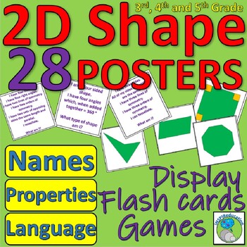 Preview of 2D Shape - 28 Posters of 2D shapes and their Mathematical Properties