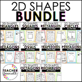 2D Shape Activities Bundle | 2D Shapes Worksheets | Shape 