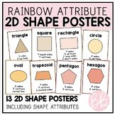 2D Shape Attribute Posters| Boho Neutral Decor