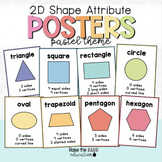 2D Shape Attribute Posters | Pastel Decor