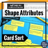 2D Shape Attributes Card Sort Activity 5.G.3 | Quadrilaterals