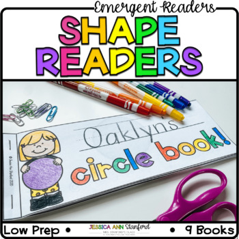 Preview of 2D Shape Books - Easy Emergent Readers with Sight Words and Geometry Attributes