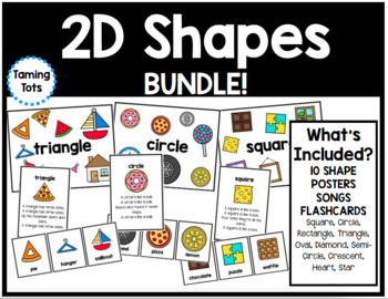 Preview of 2D Shape Bundle (Posters, Flashcards, Songs)