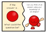 2D Shape Challenge Task Cards | Math Centers