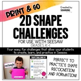 2D Shape Challenges | For Use with Seesaw