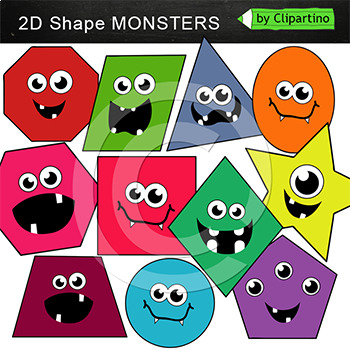 Preview of 2D Shape Free Clip art/ Commercial use/ Math clipart freebies