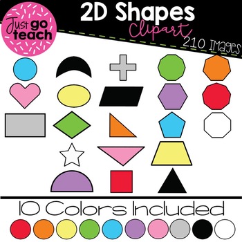 Preview of 2D Shapes {Clipart}