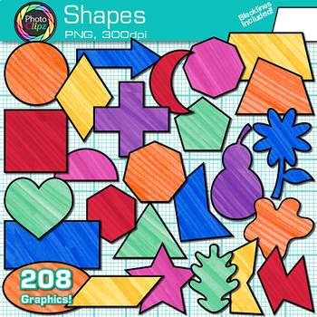 Preview of 2D Shape Clipart Images: 208 Simple Math Clip Art Commercial Use Transparent PNG