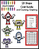 Shape Craft and Counting, Graphing Math Activity Bundle fo