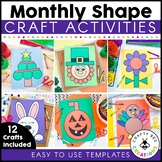 2D Shape Crafts Math Valentines Day Leprechaun Kindergarte