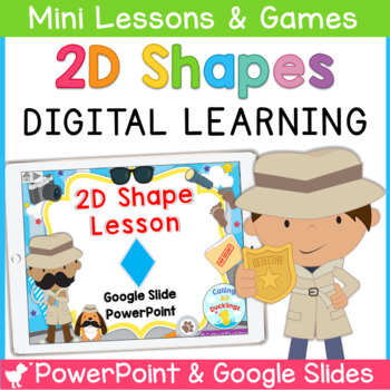 Preview of 2D Shape Digital Centers | PowerPoint and Google Slides