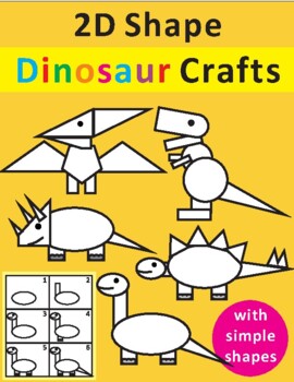 Preview of 2D Shape Dinosaur Crafts