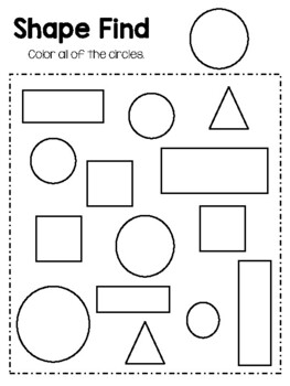 2D Shape Find and Color by The Pre K Day | TPT