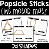 2D Shape Fine Motor Mats Popsicle Sticks