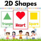 2D Shape Flash Cards | 12 Printable Pages for Kids