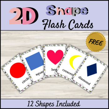 Preview of 2D Shape Flash Cards
