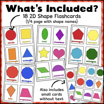 2D Shapes: Flashcard FREEBIE by Julia Erin | TPT