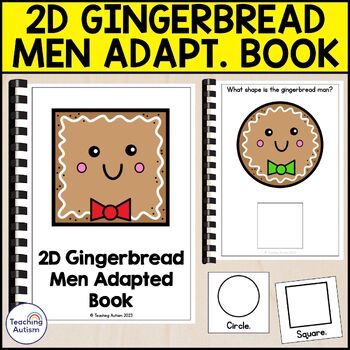 Preview of 2D Shape Gingerbread Men Adapted Book | Adapted Books for Special Education