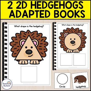 Preview of 2D Shape Hedgehog Adapted Books | Math Adapted Books for Special Education