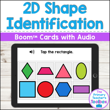 Preview of 2D Shape Identification Boom™ Cards Freebie - Digital Learning