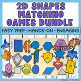 2D Shape Matching Activities Bundle - Shapes Game Preschoo