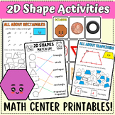 2D Shape Math Center Printables - Worksheets - Sorting Car