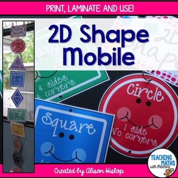 Preview of 2D Shape Posters - Classroom Mobile