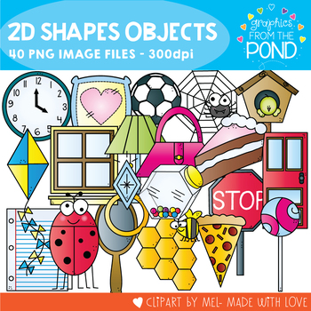 2D Shape Objects Clipart by Graphics From the Pond | TpT