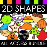 2D Shape Pictures All Access Bundle {2D Shape Clipart}