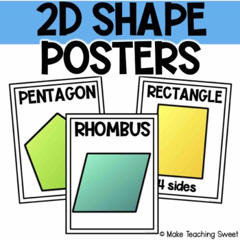Preview of 2D Shape Posters - Shapes and Attributes Anchor Charts