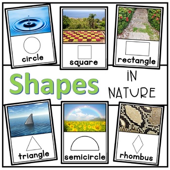 Preview of 2D Shape Posters, Nature Classroom Decor, Real Photos, Natural Classroom Theme