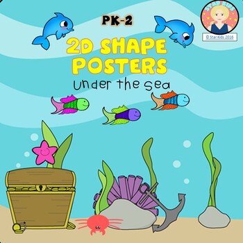 Preview of 2D Shape Posters {Ocean Themed}