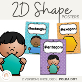 2D Shape Posters - Polka Dot Classroom Decor