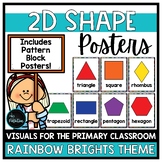 2D Shape Posters | Rainbow Brights Theme