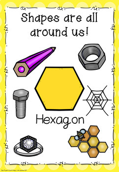 2d Shape Posters Shapes In Everyday Objects By Happy Little Learners
