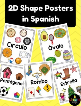 Preview of 2D Shape Posters in Spanish (Carteles de las figuras geometricas)
