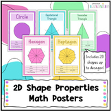2D Shape Properties, Classroom Display Pastel Posters