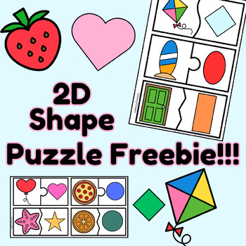 Preview of 2D Shape Puzzle Freebie Center