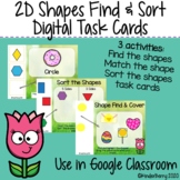 2D Shapes Recognition Digital Task Cards {Distance Learnin