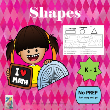 Preview of 2D Shape Recognition Worksheet Teacher Resource