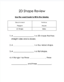 2D Shape Review