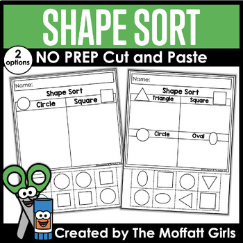Preview of 2D Shape Sort NO PREP with Shape Poster