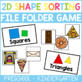 2D Shape Sorting File Folder Game