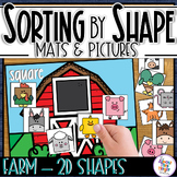 2D Shape Sorting Mats for Shapes & Attributes with Picture
