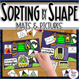 2D Shape Sorting Mats for  Shape & Attribute with Pictures