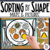 2D Shape Sorting Mats with 2D Shape Food Pictures - Food theme